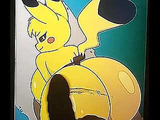 Experience the ultimate tribute to Pikachu's tantalizing rear, complete with a hot load of cum. Indulge in this steamy, explicit gay video.